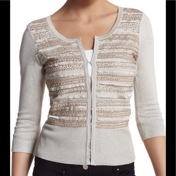 WhiteHouse Black Market “Embellished” Cardigan - Picture 2 of 7